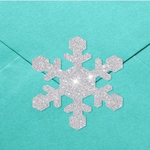 Christmas Holiday Glitter Snowflake Stickers 15pcs